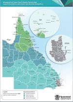 Map of Qld regions and discrete communities